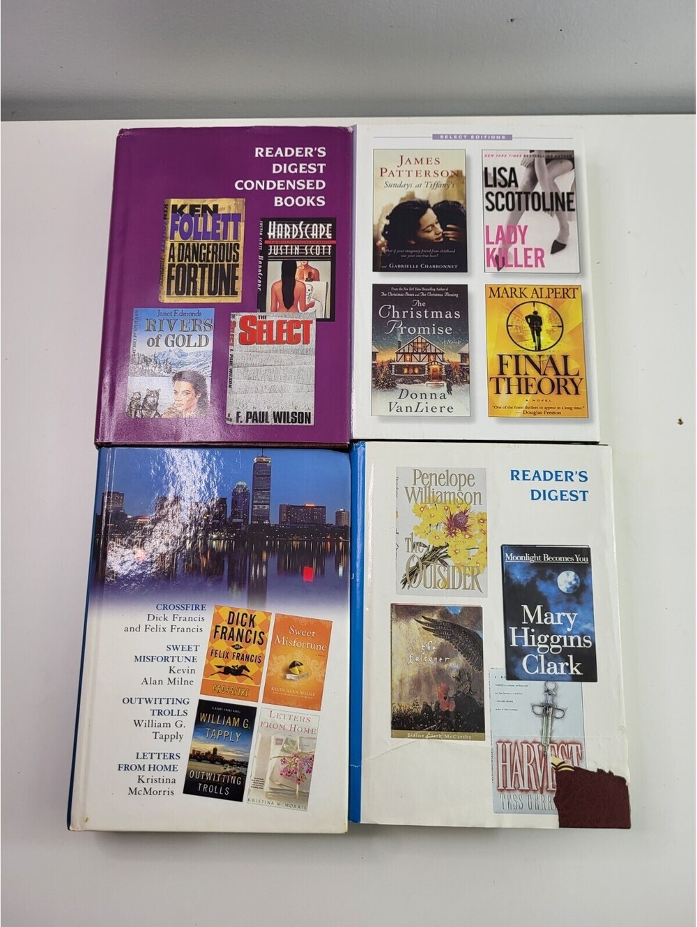Reader's Digest Condensed Books Lot of 4 – Ken Follett, James Patterson and more